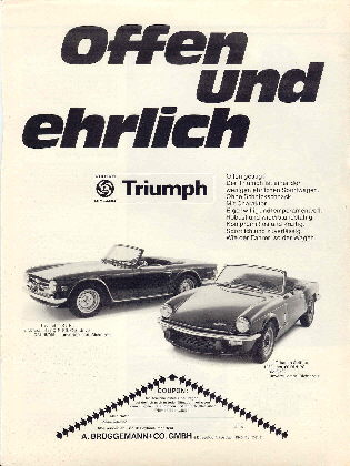 Werbung - Triumph TR6pi und Spitfire 'Offen und Ehrlich'